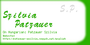 szilvia patzauer business card